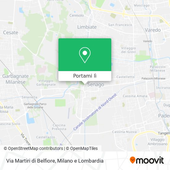 Mappa Via Martiri di Belfiore