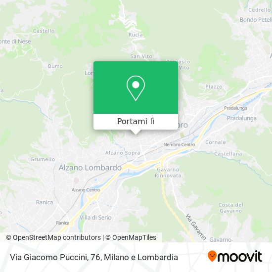 Mappa Via Giacomo Puccini, 76