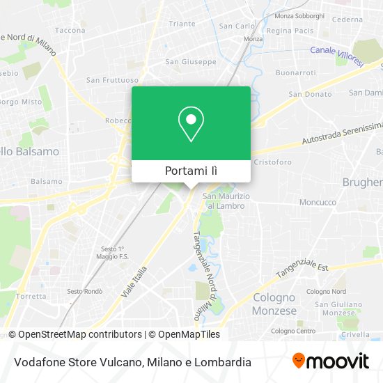 Mappa Vodafone Store Vulcano