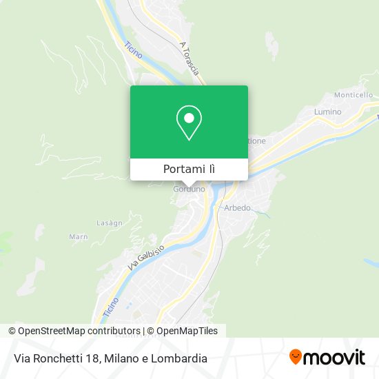 Mappa Via Ronchetti 18