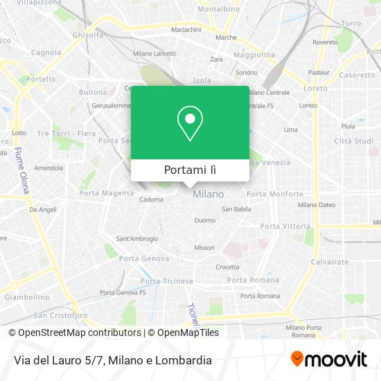 Mappa Via del Lauro 5/7