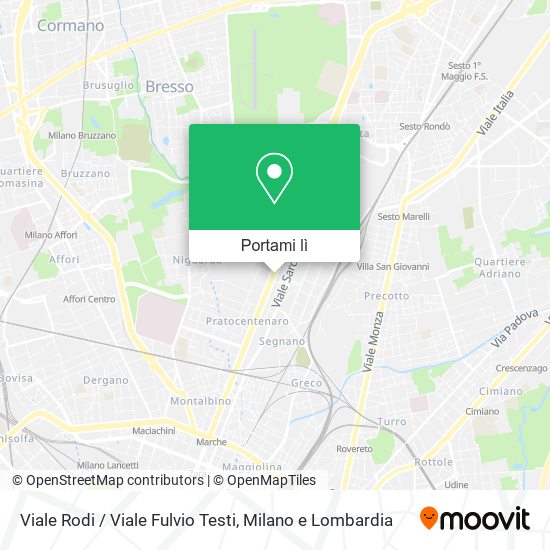 Mappa Viale Rodi / Viale Fulvio Testi