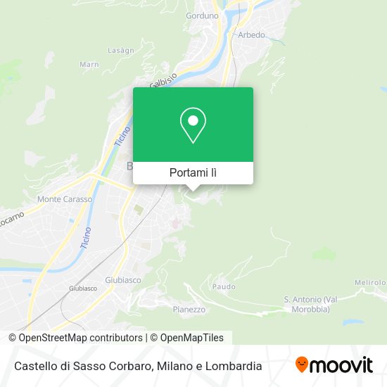 Mappa Castello di Sasso Corbaro