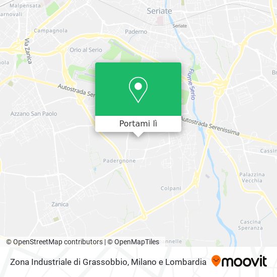 Mappa Zona Industriale di Grassobbio