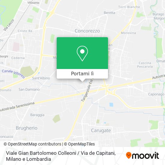 Mappa Viale Gian Bartolomeo Colleoni / Via de Capitani