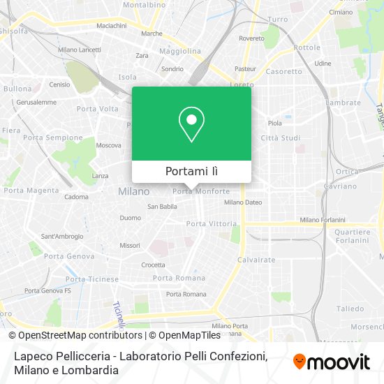 Mappa Lapeco Pellicceria - Laboratorio Pelli Confezioni