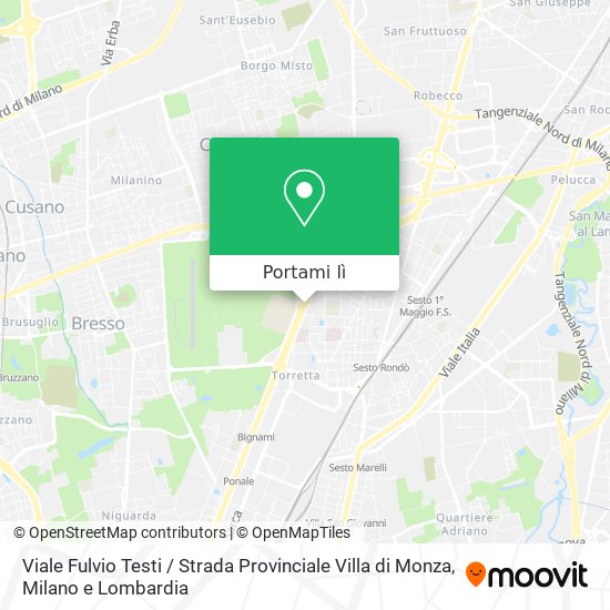 Mappa Viale Fulvio Testi / Strada Provinciale Villa di Monza