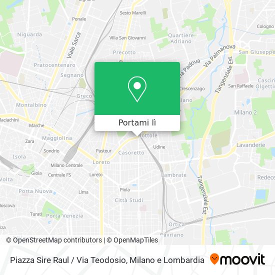 Mappa Piazza Sire Raul / Via Teodosio