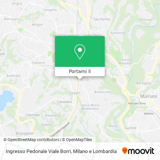 Mappa Ingresso Pedonale Viale Borri