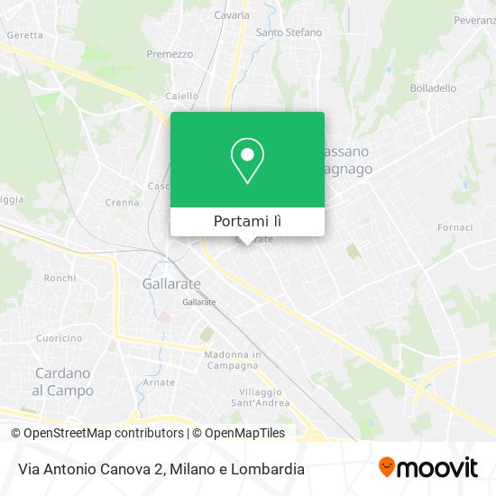 Mappa Via Antonio Canova 2
