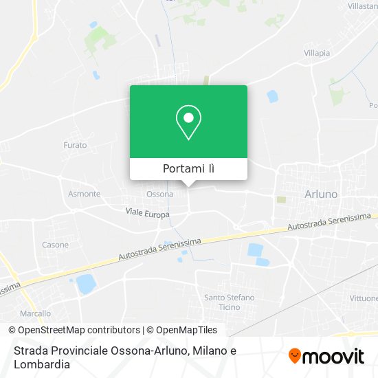 Mappa Strada Provinciale Ossona-Arluno