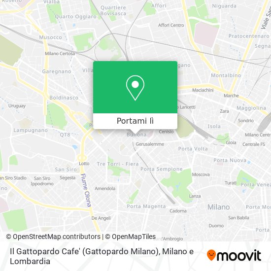 Mappa Il Gattopardo Cafe' (Gattopardo Milano)