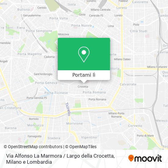 Mappa Via Alfonso La Marmora / Largo della Crocetta