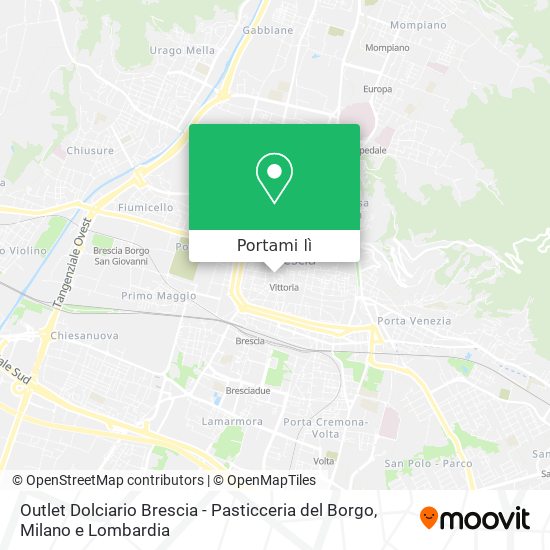 Mappa Outlet Dolciario Brescia - Pasticceria del Borgo