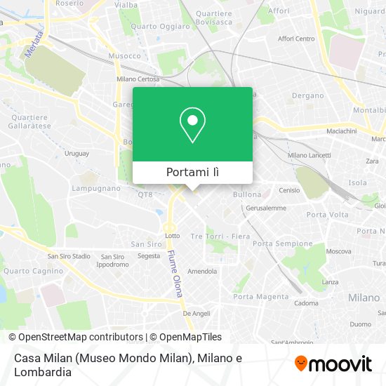 Mappa Casa Milan (Museo Mondo Milan)