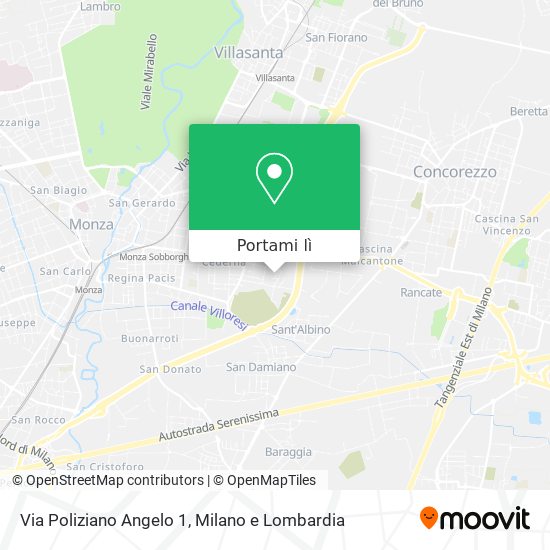 Mappa Via Poliziano Angelo 1