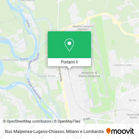 Mappa Bus Malpensa-Lugano-Chiasso