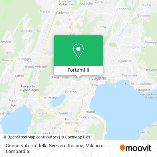Mappa Conservatorio della Svizzera Italiana