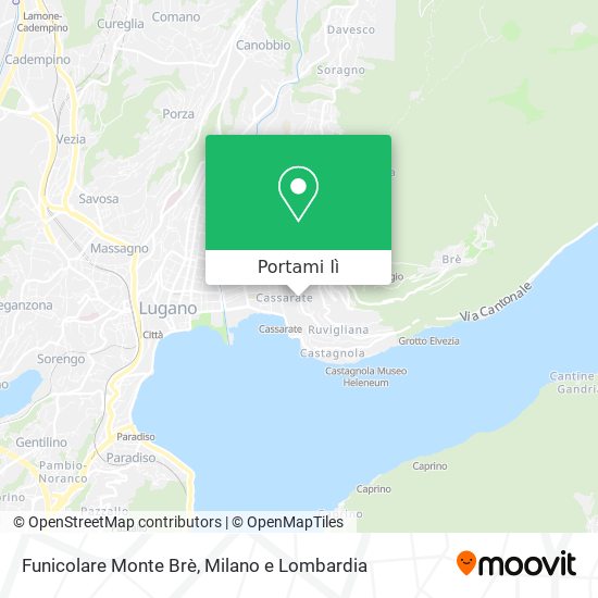 Mappa Funicolare Monte Brè