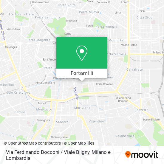 Mappa Via Ferdinando Bocconi / Viale Bligny