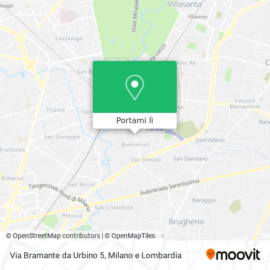 Mappa Via Bramante da Urbino 5