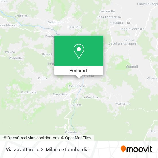 Mappa Via Zavattarello 2