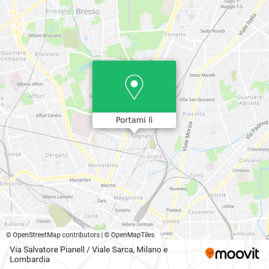 Mappa Via Salvatore Pianell / Viale Sarca