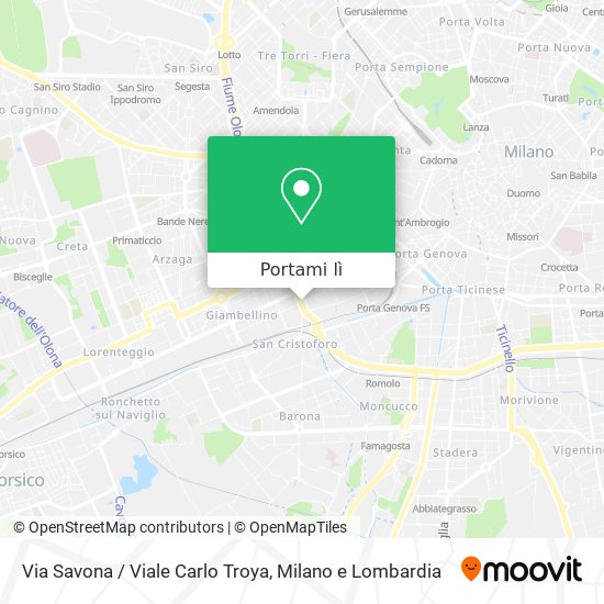 Mappa Via Savona / Viale Carlo Troya