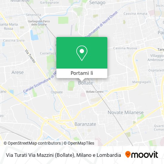 Mappa Via Turati Via Mazzini (Bollate)