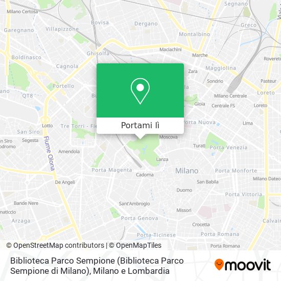 Mappa Biblioteca Parco Sempione (Biblioteca Parco Sempione di Milano)