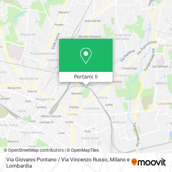 Mappa Via Giovanni Pontano / Via Vincenzo Russo