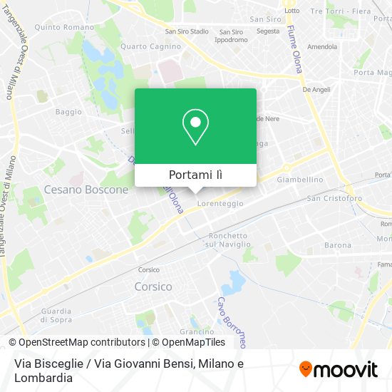Mappa Via Bisceglie / Via Giovanni Bensi