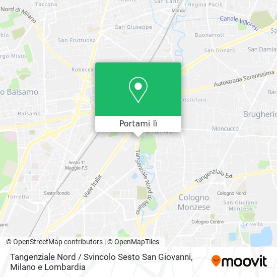 Mappa Tangenziale Nord / Svincolo Sesto San Giovanni