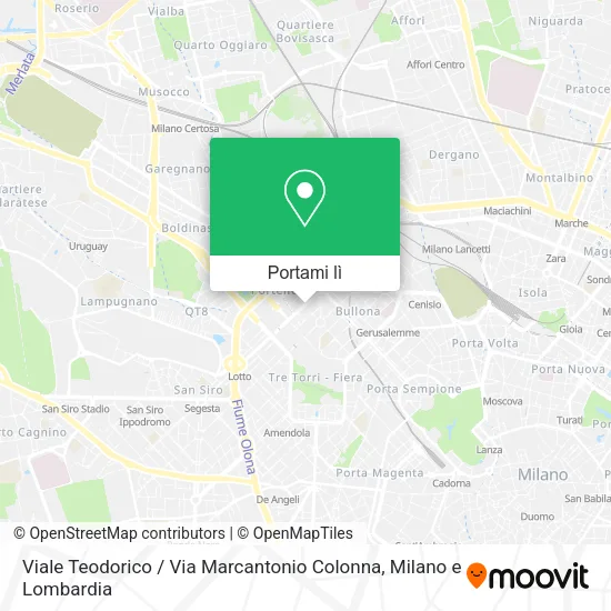Mappa Viale Teodorico / Via Marcantonio Colonna