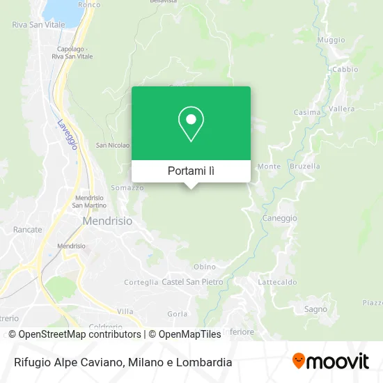 Mappa Rifugio Alpe Caviano