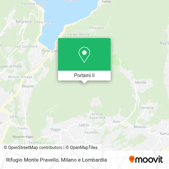 Mappa Rifugio Monte Pravello