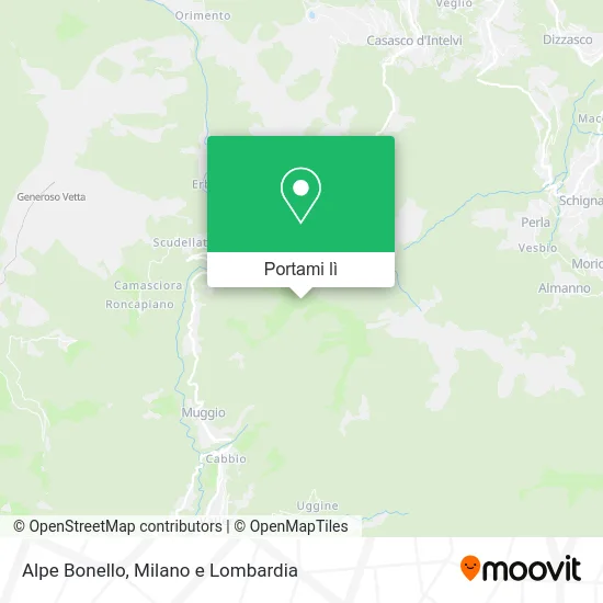 Mappa Alpe Bonello