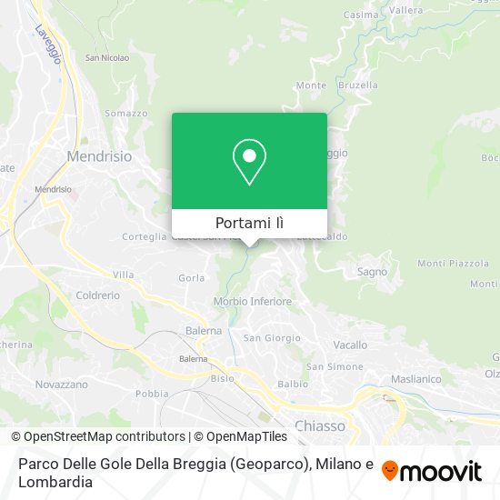 Mappa Parco Delle Gole Della Breggia (Geoparco)