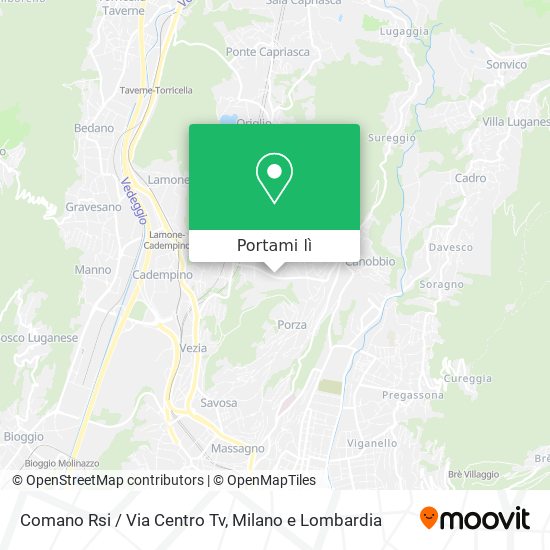 Mappa Comano Rsi / Via Centro Tv