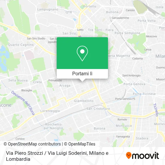 Mappa Via Piero Strozzi / Via Luigi Soderini
