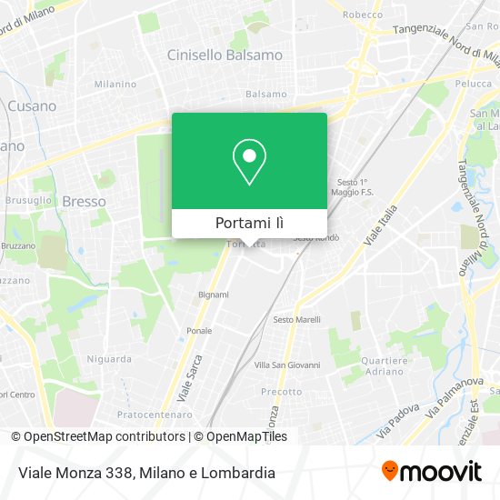 Mappa Viale Monza 338