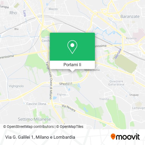 Mappa Via G. Galilei 1