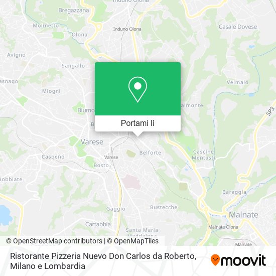 Mappa Ristorante Pizzeria Nuevo Don Carlos da Roberto