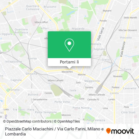 Mappa Piazzale Carlo Maciachini / Via Carlo Farini
