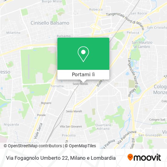 Mappa Via Fogagnolo Umberto 22