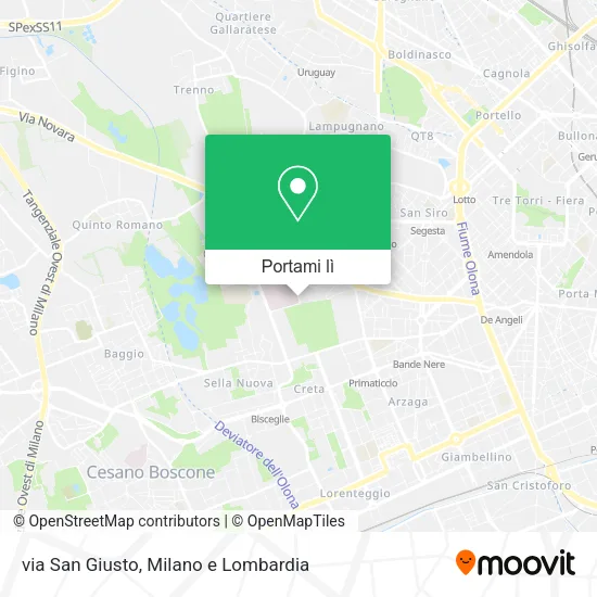 Mappa via San Giusto