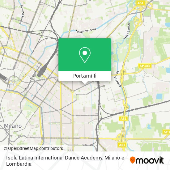Mappa Isola Latina International Dance Academy