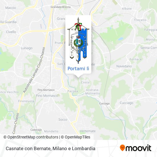Mappa Casnate con Bernate