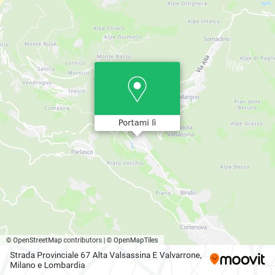 Mappa Strada Provinciale 67 Alta Valsassina E Valvarrone