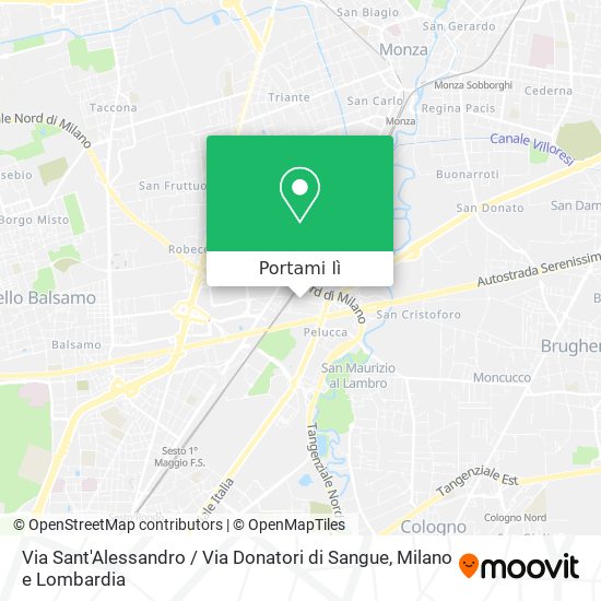 Mappa Via Sant'Alessandro / Via Donatori di Sangue